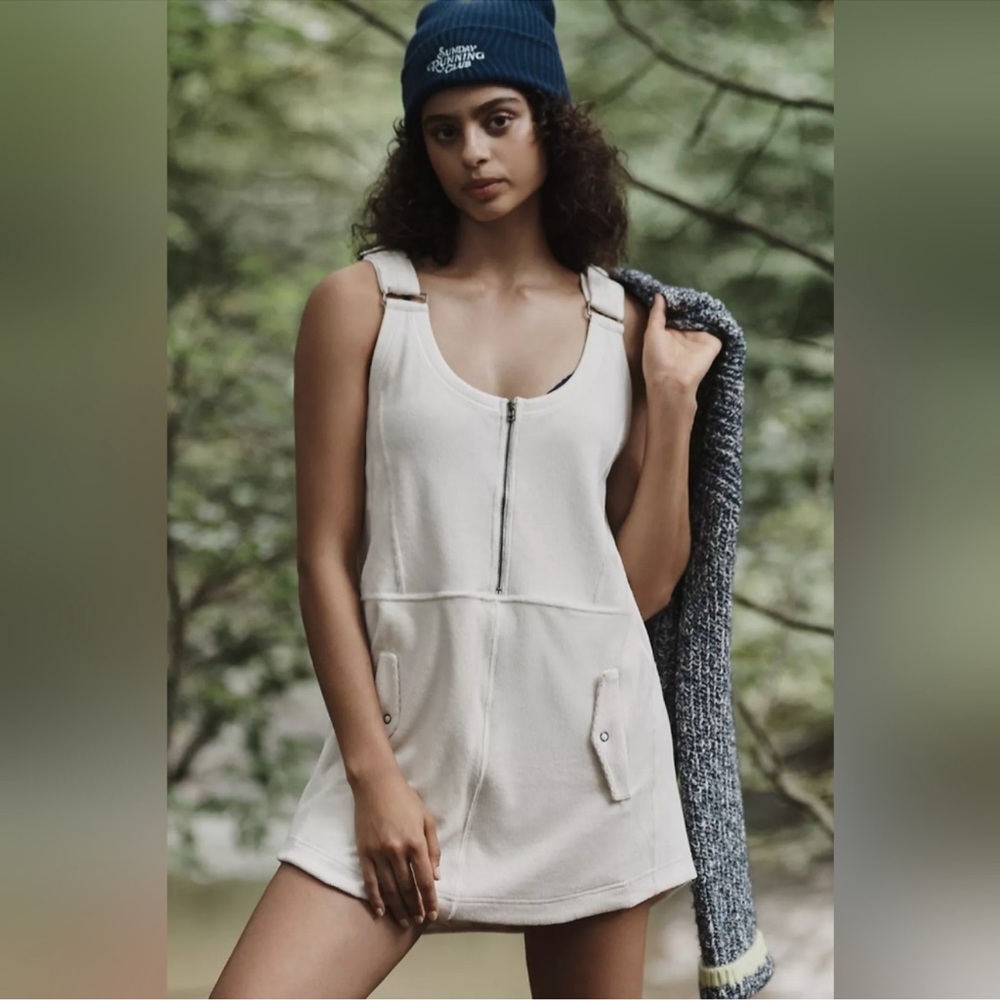 Daily Practice by Anthropologie Jockey Mini Dress in Ivory Size Small‎ New